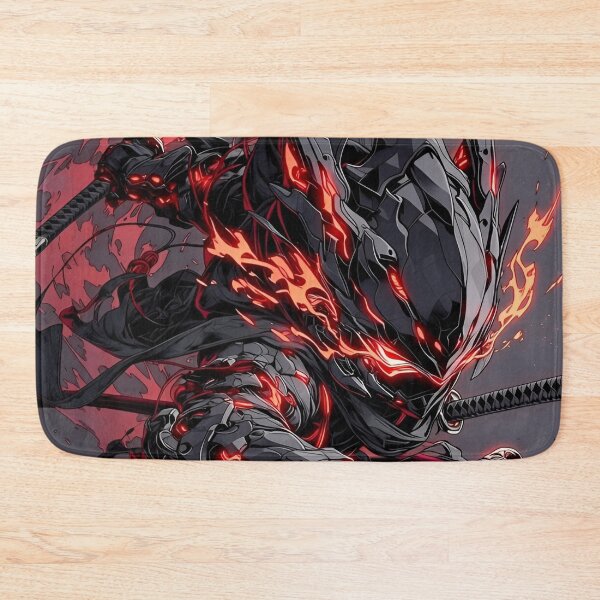Item preview, Dark Cyber Samurai Warrior – Red Neon Katana Anime Armor designed and sold by Dyan4.