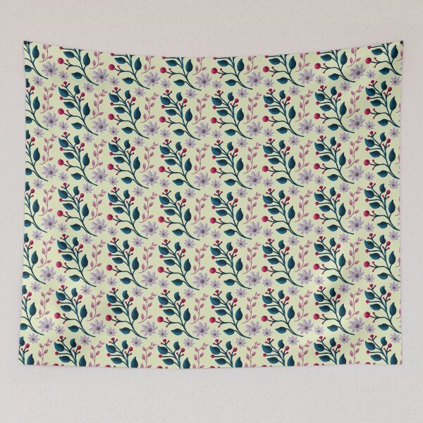 Item preview,  Dark Floral Botanical Pattern — Navy Blue Berry Lavender Daisy Repeat Print Gift designed and sold by HopeAndHustle.