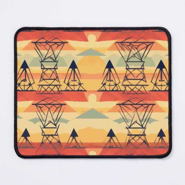 Item preview, Geometric Pylon Sunset Southwestern Retro Pattern designed and sold by Pylon-Bureau.