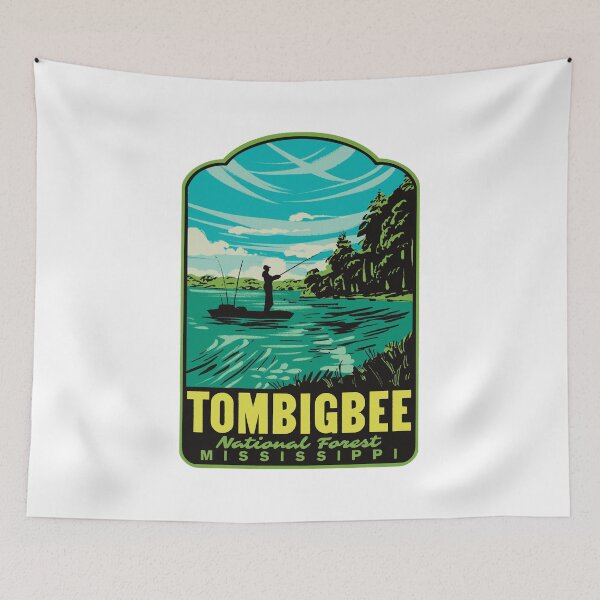 Item preview, Tombigbee National Forest Choctaw Lake Retro Travel Art designed and sold by HalpinDesign.