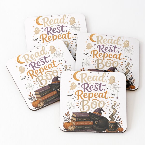 Item preview, Read, Rest, Repeat... Boo designed and sold by WrappedUpWhimsy.