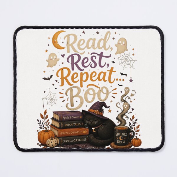 Item preview, Read, Rest, Repeat... Boo designed and sold by WrappedUpWhimsy.