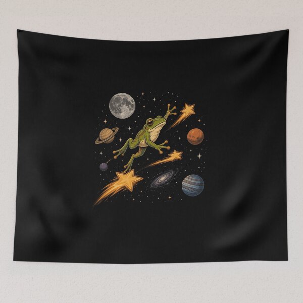 Item preview, Frog flying  in space designed and sold by Konvero.