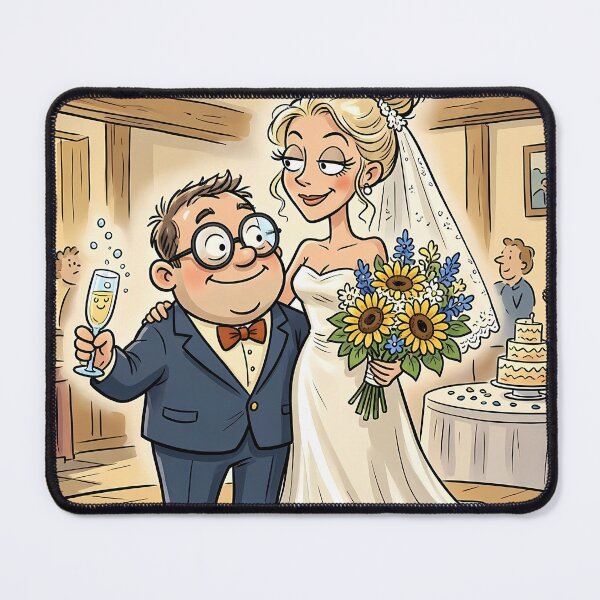 Item preview, Funny & Cute Wedding Toast Illustration Cartoon Art designed and sold by jo-e-basta.