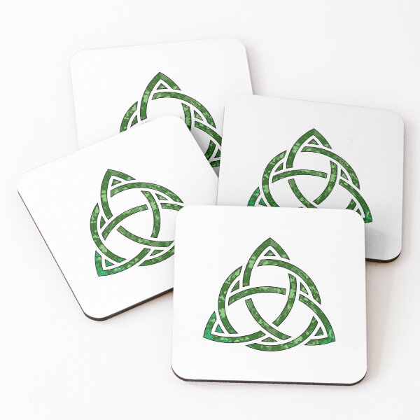 Item preview, Irish Celtic Knot Trifecta Green Abstract Art designed and sold by TedraOrtega.