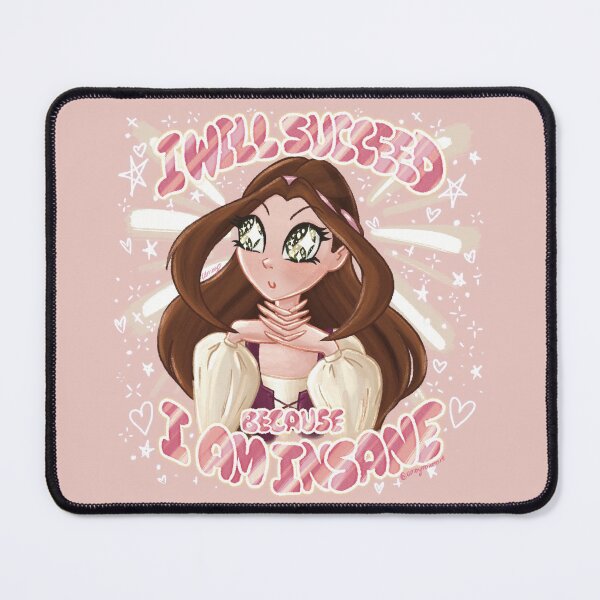 Item preview, “I Will Succeed Because I Am Insane” featuring Laudine from “Harp and Sword” Musical designed and sold by UmayMakesArt.