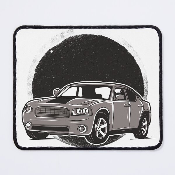 Item preview, Silver Ghost: Premium Monochrome American Muscle Car Illustration designed and sold by AURA-APPAEL.