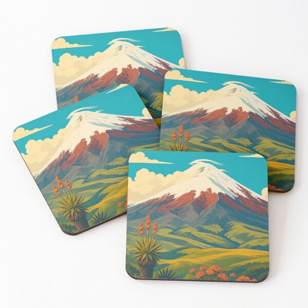 Item preview, TRAVEL PHOTOGRAPHY RE-IMAGINED INTO COLOURFUL ARTWORK COTOPAXI ECUADOR designed and sold by Andiamo-Amigos.