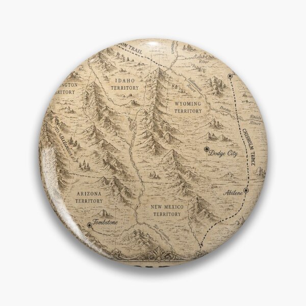 Item preview, The Old West American Frontier Historical Map - Antique Cartography Art designed and sold by SunnyDesign82.