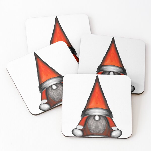 Item preview, Cute Red Gnome with Hat Abstract Christmas Art  designed and sold by TedraOrtega.
