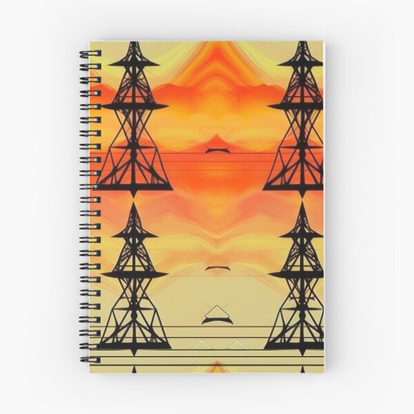 Item preview, Symmetrical Pylon Tower Glowing Sunset Art designed and sold by Pylon-Bureau.