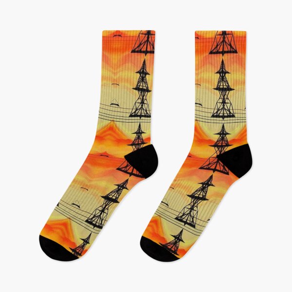 Item preview, Symmetrical Pylon Tower Glowing Sunset Art designed and sold by Pylon-Bureau.