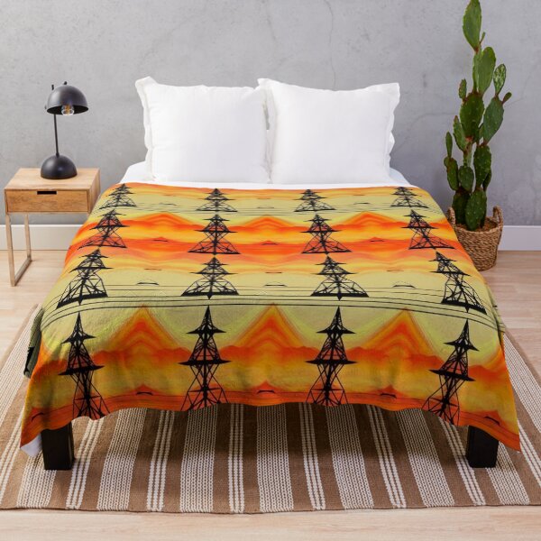 Item preview, Symmetrical Pylon Tower Glowing Sunset Art designed and sold by Pylon-Bureau.
