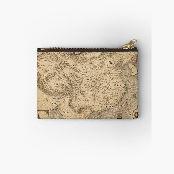 Item preview, Ancient China Qing Dynasty Historical Map - Antique Cartography Art designed and sold by SunnyDesign82.