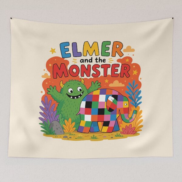 Item preview, Elmer and the Friendly Monster Adventure designed and sold by HappyToons Shop.