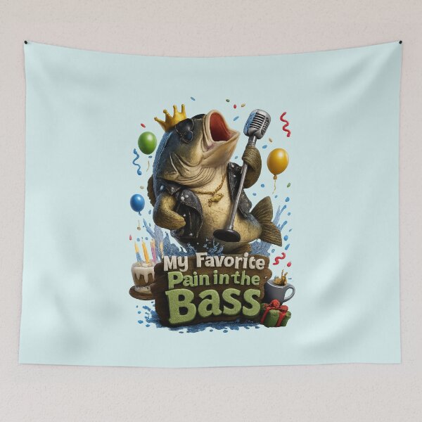 Item preview, Funny My Favorite Pain In The Bass | Cute Rockstar Bass Fish Birthday designed and sold by Moons Studio.