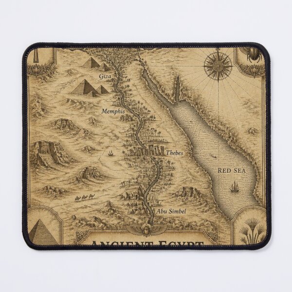 Item preview, Ancient Egypt Land of the Pharaohs Historical Map - Antique Cartography Art designed and sold by SunnyDesign82.