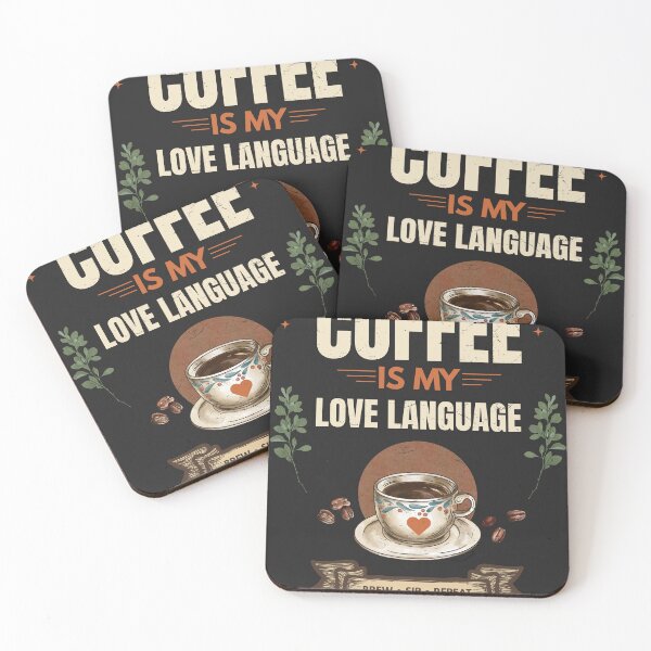 Item preview, Coffee Is My Love Language Vintage Coffee Lover Design designed and sold by Uvclick.
