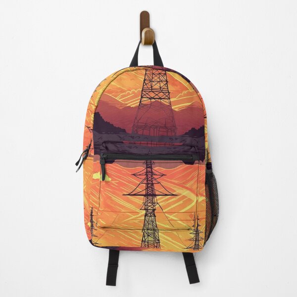 Item preview, Mountain Pylon Landscape Sunset Comic Art designed and sold by Pylon-Bureau.