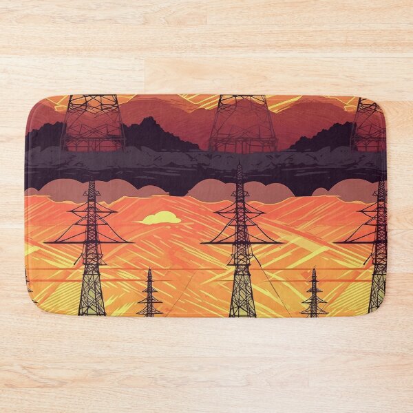 Item preview, Mountain Pylon Landscape Sunset Comic Art designed and sold by Pylon-Bureau.