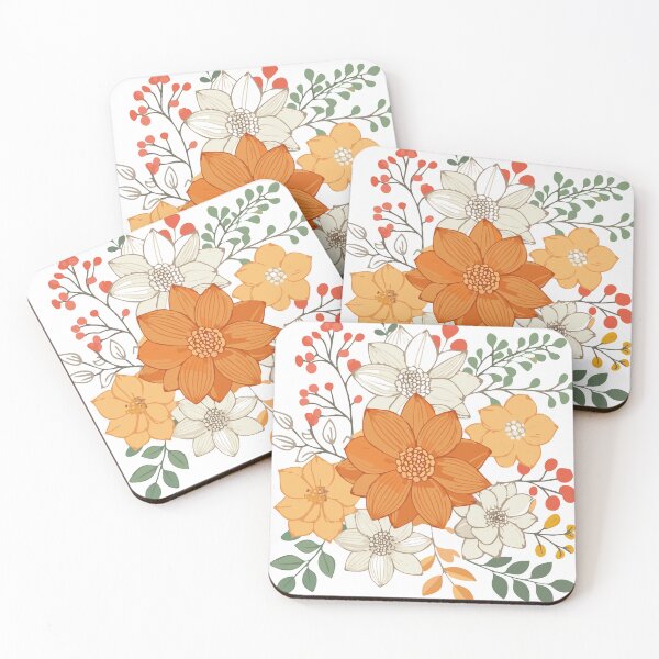 Item preview, Autumn Botanical Flowers – Warm Floral Bouquet designed and sold by vonalvarazs.