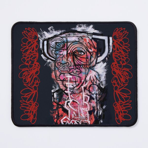 Item preview, Handmade Neo-Expressionist Alter Ego Portrait - Crimson Whispers designed and sold by supernikol.
