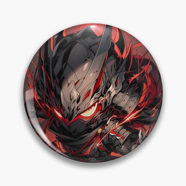Item preview, Demonic Cyber Samurai Warrior – Red Katana Dark Japanese Warrior designed and sold by Dyan4.