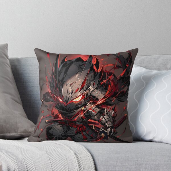 Item preview, Demonic Cyber Samurai Warrior – Red Katana Dark Japanese Warrior designed and sold by Dyan4.