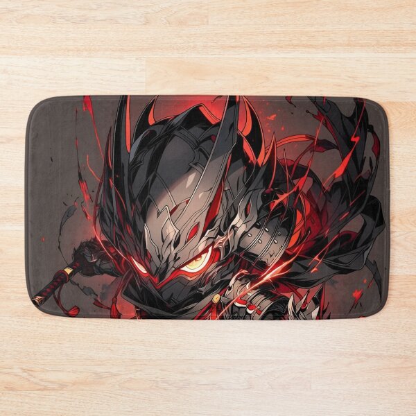 Item preview, Demonic Cyber Samurai Warrior – Red Katana Dark Japanese Warrior designed and sold by Dyan4.