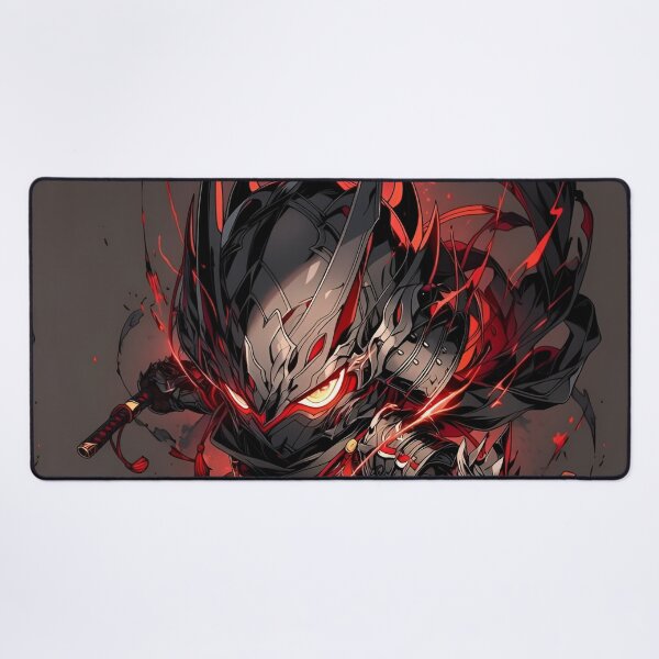 Item preview, Demonic Cyber Samurai Warrior – Red Katana Dark Japanese Warrior designed and sold by Dyan4.
