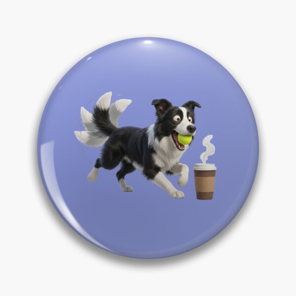 Item preview, Funny Border Collie Unlimited Energy Caffeine Humor designed and sold by CoffeeAndChao.