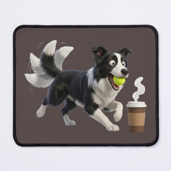 Item preview, Funny Border Collie Unlimited Energy Caffeine Humor designed and sold by CoffeeAndChao.