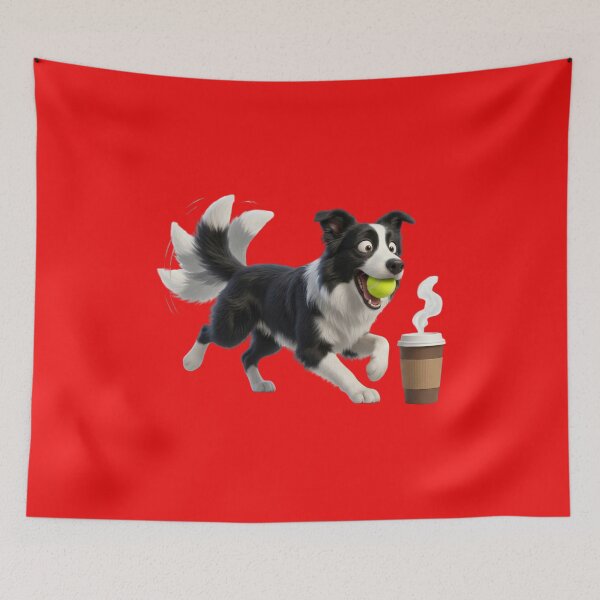 Item preview, Funny Border Collie Unlimited Energy Caffeine Humor designed and sold by CoffeeAndChao.