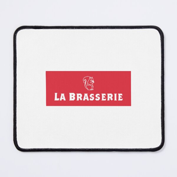 Item preview, La Brasserie Cute Squirrel Red Vintage Label Design designed and sold by rchabnb.