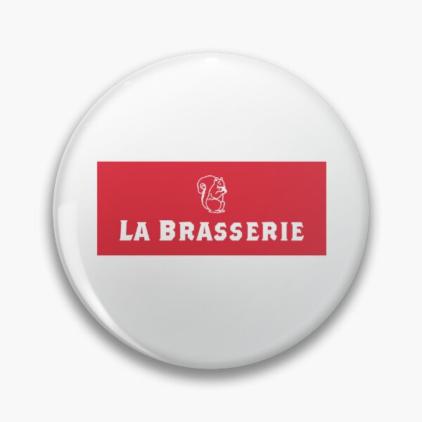 Item preview, La Brasserie Cute Squirrel Red Vintage Label Design designed and sold by rchabnb.