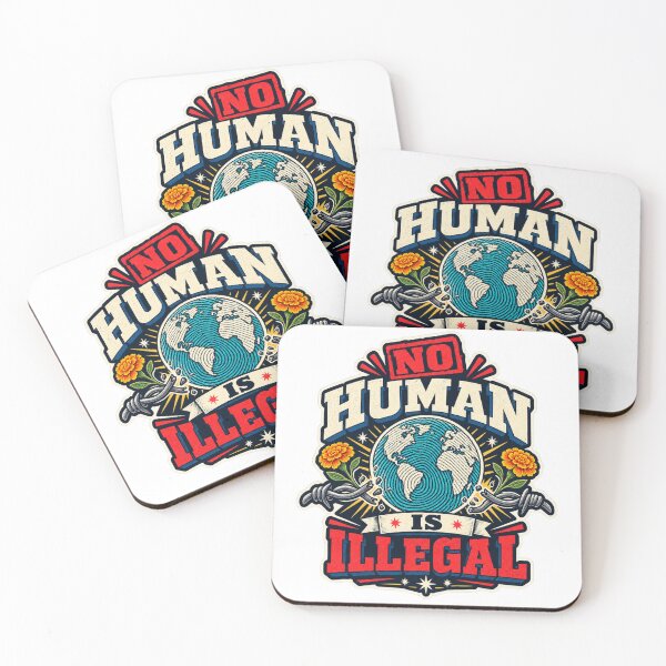 Item preview, No Human Is Illegal – Immigrant Rights and Human Dignity designed and sold by Travelslightly.