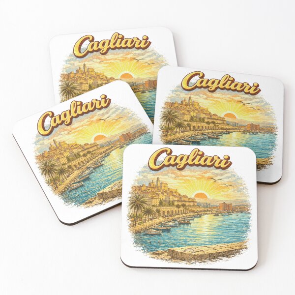 Item preview, Vintage Cagliari Sardinia Coast Sunset Scene designed and sold by Ericscorner128.