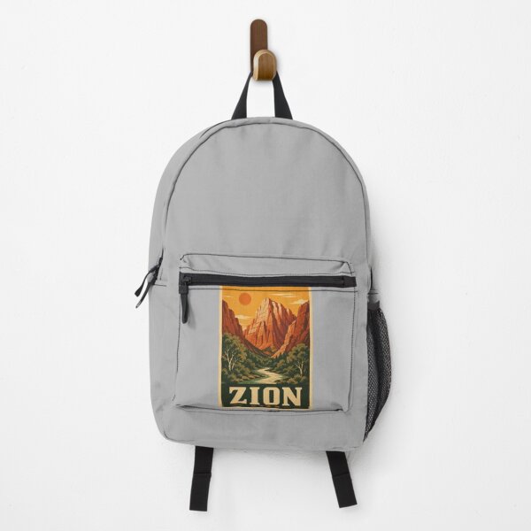 Item preview, Zion National Park Vintage Travel Poster designed and sold by CreativeKrish07.