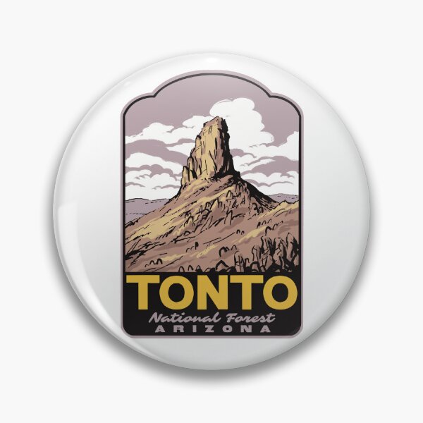 Item preview, Tonto National Forest Weavers Needle Retro Travel Art designed and sold by HalpinDesign.