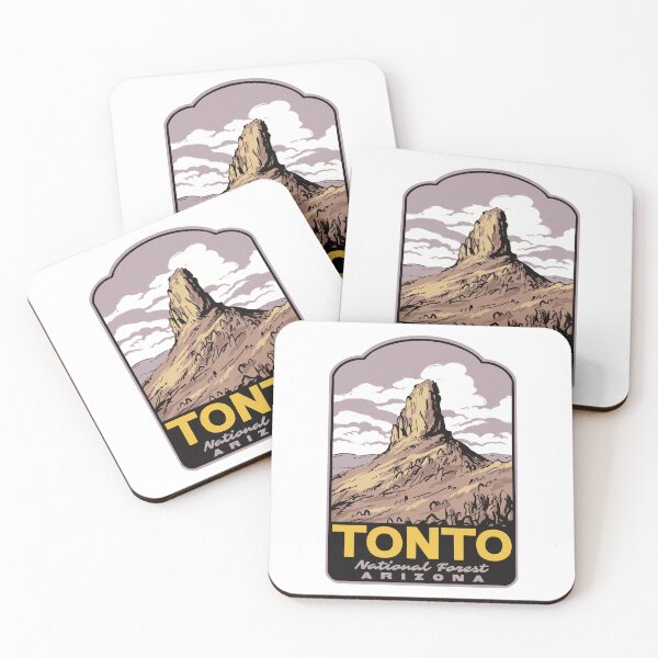 Item preview, Tonto National Forest Weavers Needle Retro Travel Art designed and sold by HalpinDesign.