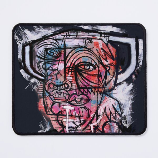 Item preview, Handmade Neo-Expressionist Alter Ego Portrait - Crimson Whispers designed and sold by supernikol.