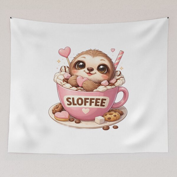 Item preview, Sloffee Cute Sloth Coffee Mug Sweet Treat Lover Design. designed and sold by The-T-In-Retro.