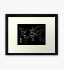 World Metro Map Framed Print