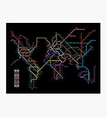 Welt-Metro-Karte Fotodruck