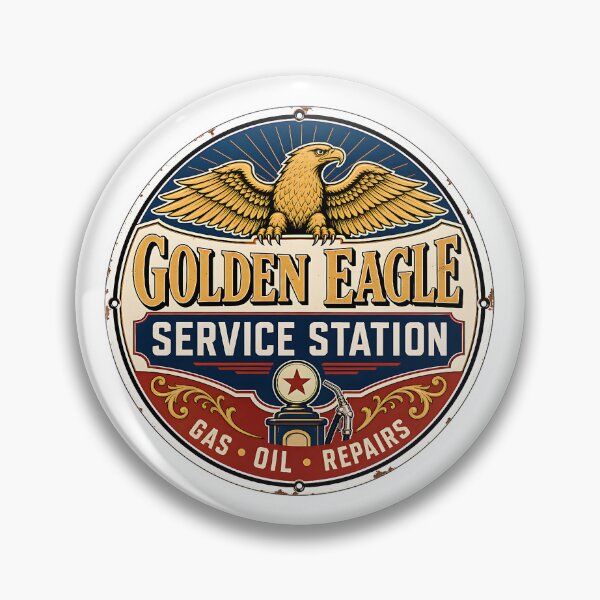 Item preview, Golden Eagle Service Station Vintage Gas Oil Repairs designed and sold by Wilcox PhotoArt.