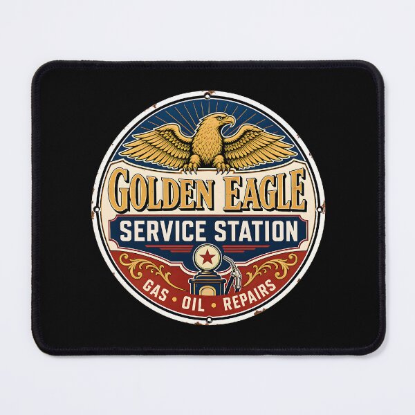 Item preview, Golden Eagle Service Station Vintage Gas Oil Repairs designed and sold by Wilcox PhotoArt.