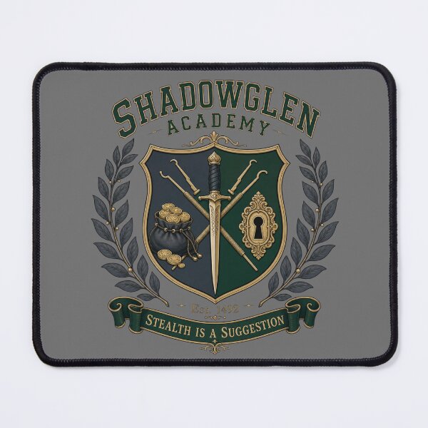 Item preview, Shadowglen Academy - Rogue Thieves Guild Varsity DND RPG Meme designed and sold by Dice_Goblin_Studio.