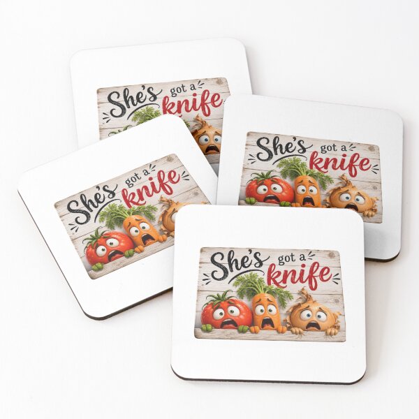 Item preview, She’s Got a Knife Funny Kitchen Vegetables designed and sold by roartusa.