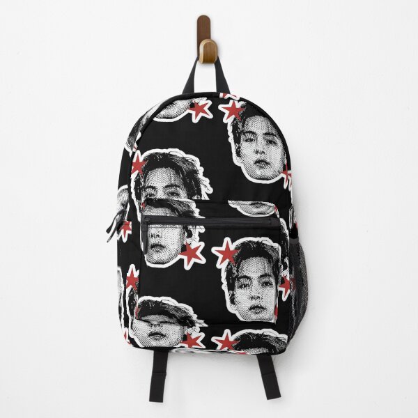 Item preview, BTS V Red Stars Halftone Portrait designed and sold by camronrufuh.
