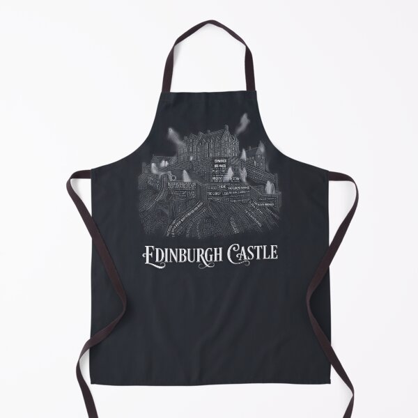 Item preview, Edinburgh Castle Scotland Haunted Fortress Historic Landmark Typography Art designed and sold by naughty-raccoon.